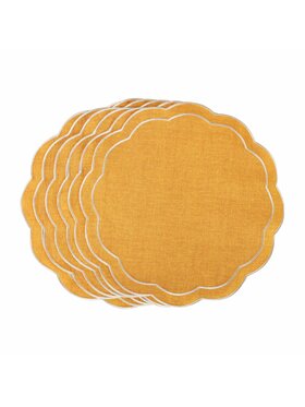 Roseberry Home Roseberry Home Podkładka na stół haftowana Yellow Petali Żółty