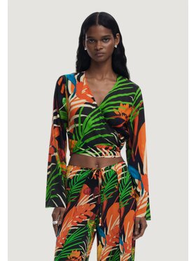 Desigual Desigual T-Shirt SWIM_BAHAMAS BLUS Μαύρο Casual Fit