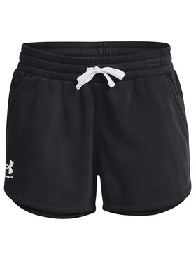 Under Armour Športne Kratke Hlače Rival Fleece Short 1376257 Črna Regular Fit