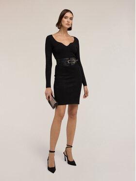 Motivi Motivi Abito da cocktail 7607W001515N033 Nero Slim Fit