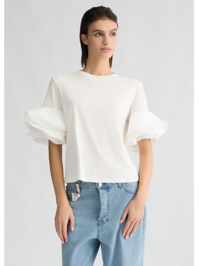 Liu Jo Liu Jo T-Shirt CA5006J6308X0256 Biały Regular Fit