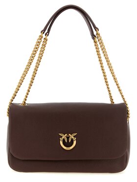 PINKO PINKO Torebka Brown Lamb Leather Shoulder Brązowy