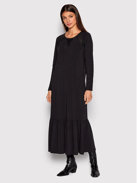 Liu Jo Sport Liu Jo Sport Každodenní šaty TF2124 J0088 Černá Regular Fit