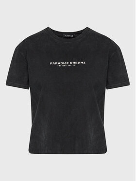 Kaotiko Kaotiko T-Shirt Paradise Dreams AL004-01-M002 Czarny Regular Fit