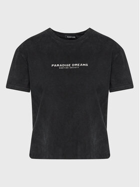 Kaotiko Kaotiko T-Shirt Paradise Dreams AL004-01-M002 Schwarz Regular Fit
