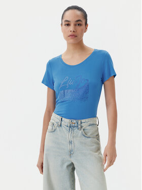 Liu Jo Beachwear Liu Jo Beachwear T-Shirt VA5157 JS360 Blau Regular Fit