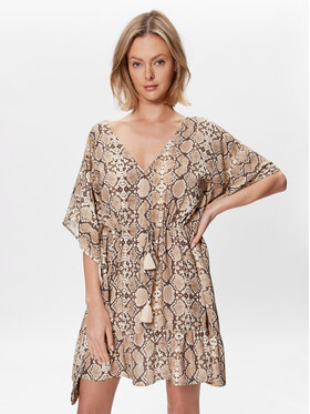 Maaji Maaji Plážové šaty 1636CPO603 Béžová Relaxed Fit