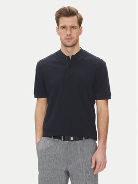 BOSS BOSS Тениска с яка и копчета H-Pratt 120 50536794 Тъмносин Regular Fit