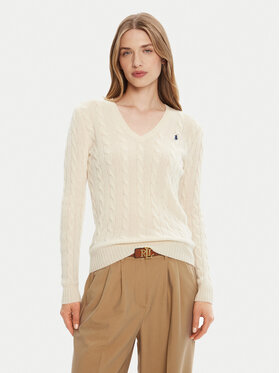 Polo Ralph Lauren Светр 211971866001 Écru Slim Fit