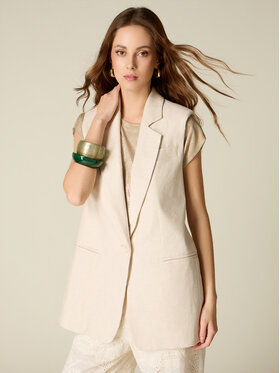 Oltre Oltre Marynarka L000R000050N013 Biały Regular Fit