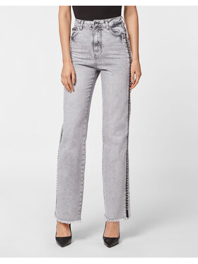 PHILIPP PLEIN PHILIPP PLEIN Jeansy 2281 Szary Palazzo Fit