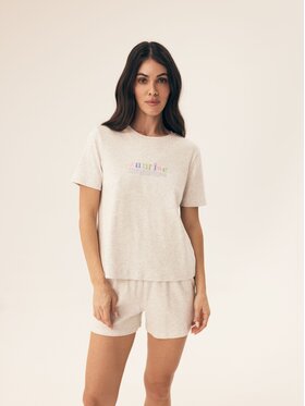 Esotiq Esotiq Piżama 43060 Szary Regular Fit