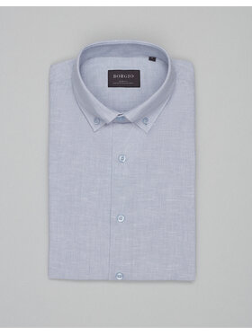Borgio Borgio Koszula balmuccia_00535 Szary Slim Fit