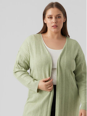 Vero Moda Curve Vero Moda Curve Pletena jopica Innie 10278781 Zelena Regular Fit