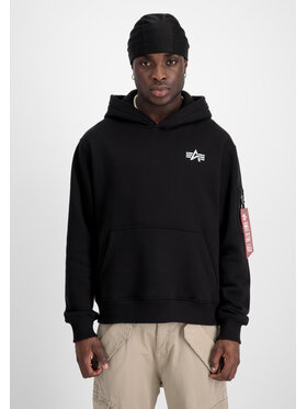 Alpha Industries Alpha Industries Bluza Signature Back Print Hoodie Czarny Regular Fit