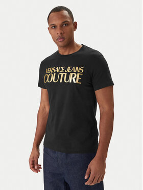 Versace Jeans Couture Versace Jeans Couture Tricou 80GAHT00 CJ00T Negru Regular Fit