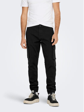 Only & Sons Only & Sons Szövet nadrág 22016687 Fekete Tapered Fit