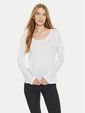 Tommy Hilfiger Tommy Hilfiger Bluse UW0UW05228 Weiß Relaxed Fit
