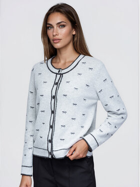 Ombre Ombre Kardigan OW-SW-E0032 Šedá Regular Fit