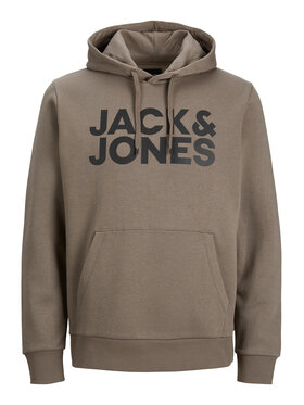 Jack&Jones Jack&Jones Mikina Corp Logo 12152840 Hnědá Regular Fit