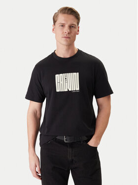Calvin Klein Calvin Klein Tricou Maze Graphic LV04RE832G Negru Regular Fit