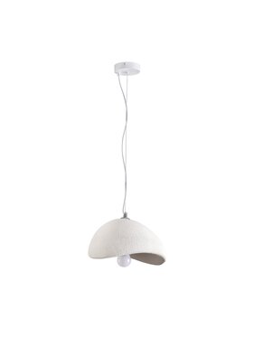 MIAhome MIAhome Lampa wisząca Japandi biała 30 cm Biały