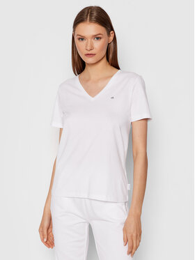 Calvin Klein Calvin Klein T-Shirt Small Logo K20K203085 Biały Regular Fit