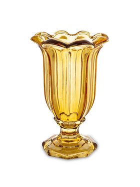 MIAhome MIAhome Wazon szklany TAZZA-2 na nóżce Pomarańczowy