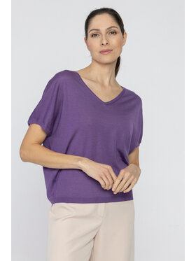 Deni Cler Milano Deni Cler Milano Bluzka T-DC-1227-D2-90-60-1 Fioletowy Oversize