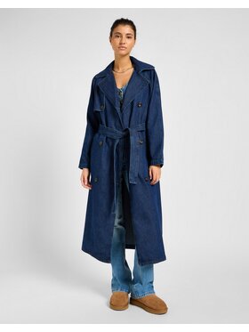 Lee Lee Kurtka jeansowa Denim Trench Coat Home Bound Niebieski Regular Fit