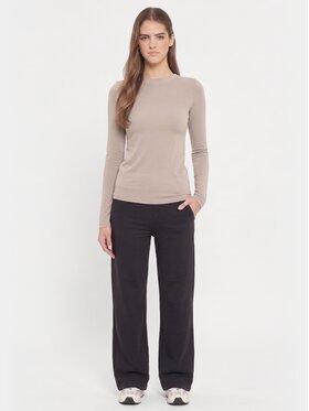 BASICLO BASICLO Longsleeve BSL-007-30 Beżowy Regular Fit