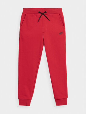 4F 4F Pantaloni da tuta 4FJAW23TTROM411 Rosso Regular Fit