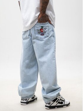 Jigga Wear Jigga Wear Jeansy Szerokie luźne spray 130755 Niebieski jasny Baggy Fit