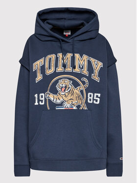 Tommy Jeans Curve Tommy Jeans Curve Bluză College Tiger 1 DW0DW12037 Bleumarin Regular Fit