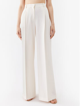 Pinko Pinko Kalhoty z materiálu Prospero 100157 A0HO Bílá Loose Fit