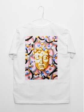 MyStars MyStars T-Shirt Koszulka Z Krótkim Rękawem Męska Biała Morphism Meditation L Biały Regular Fit