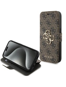 Guess Guess Etui na telefon Apple iPhone 15 Pro Brązowy