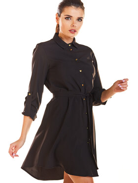 Infinite You Infinite You Sukienka letnia M200 Czarny Basic Fit