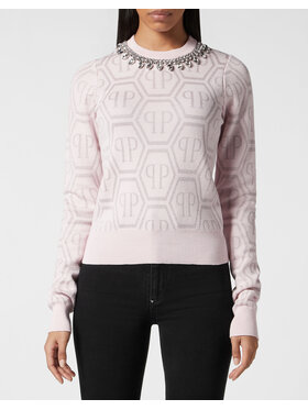 PHILIPP PLEIN PHILIPP PLEIN Sveter 15281 Ružová Regular Fit