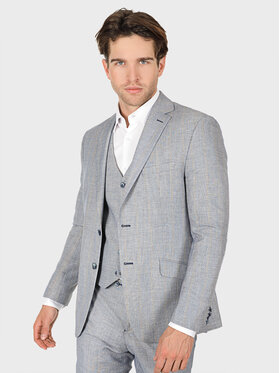 Evenemen Evenemen Marynarka OVO BLUE Szary Slim Fit