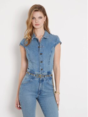 Guess Guess Sukienka codzienna 167483 Niebieski Classic Fit