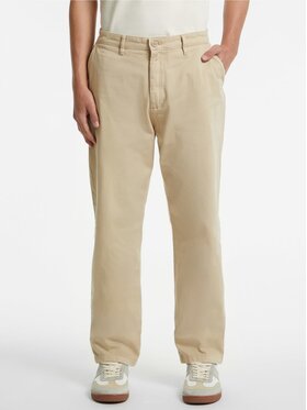 Guess Jeans Guess Jeans Kalhoty z materiálu 166057 Béžová Regular Fit