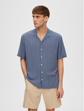 Selected Homme Selected Homme Chemise 16088360 Bleu Relaxed Fit
