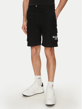 Karl Kani Karl Kani Szövet rövidnadrág Retro Washed 6012261 Fekete Regular Fit