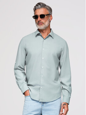 Ombre Ombre Koszula OM-SHCS-0190 Szary Regular Fit