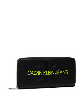 Calvin Klein Jeans Calvin Klein Jeans Голям дамски портфейл Sculpted Mono Z/A K60K608397 Черен