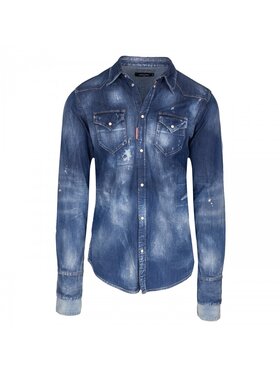Dsquared2 Dsquared2 džínová košile S71DM0423 S30341 470 Modrá Slim Fit