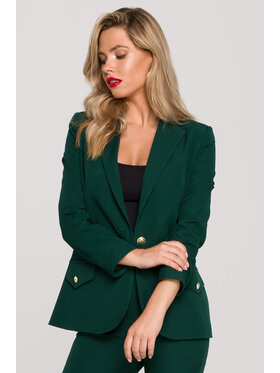 Makover Makover Marynarka K141 Zielony Regular Fit