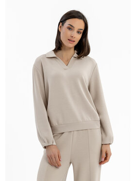 Volcano Volcano Bluza B-NALIA Beżowy Regular Fit