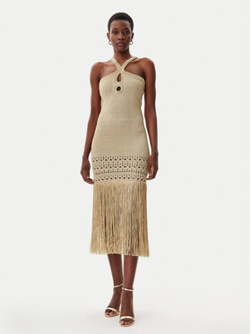 Simona Corsellini Simona Corsellini Strickkleid P25CPABO0401 Beige Slim Fit
